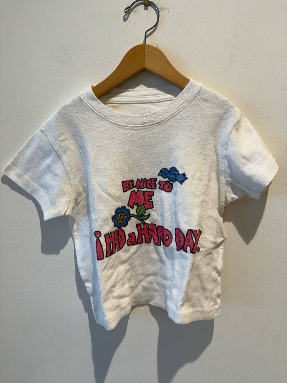 ERL 'Be Nice to Me' Cropped Tee size Small (approx) - Picture 2 of 7